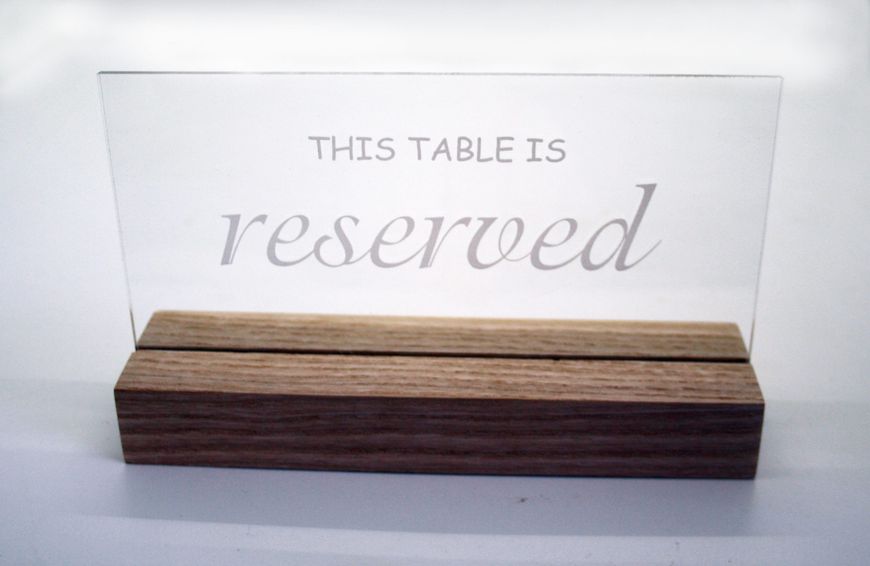 Табличка Reserved "This table is Reserved" 11055 фото